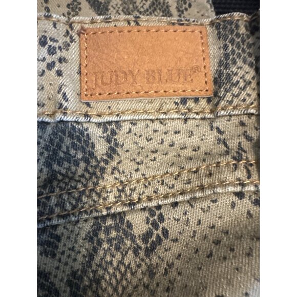 Judy Blue Green Snakeskin Print Jeans Skinny Fit 13/31 - Picture 5 of 5